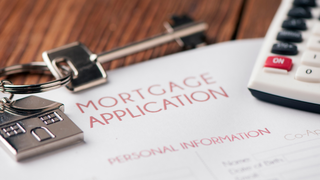 Mortgage application with house key